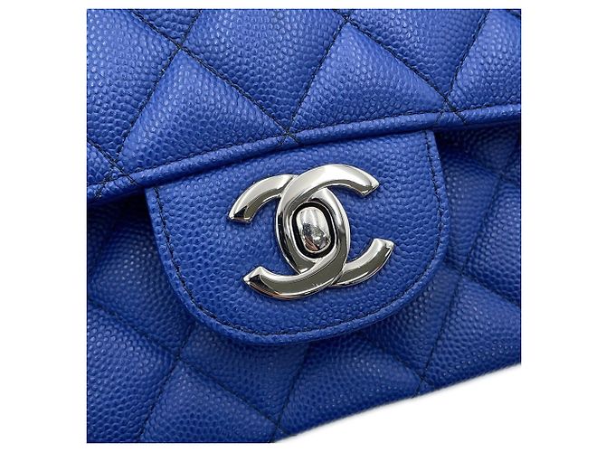 Borsa a tracolla Chanel Matelassé Blue - vista 14