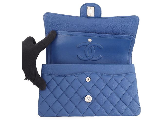 Borsa a tracolla Chanel Matelassé Blue - vista 6