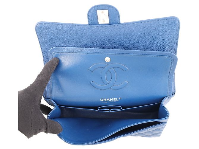 Borsa a tracolla Chanel Matelassé Blue - vista 7