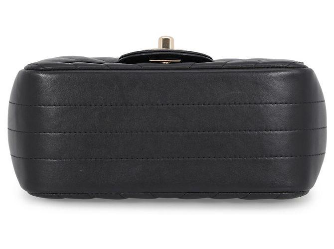 Borsa a tracolla Chanel Chevron Mini in pelle d'agnello Nero - vista 3
