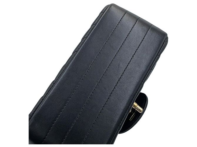Borsa a tracolla Chanel Chevron Mini in pelle d'agnello Nero - vista 9