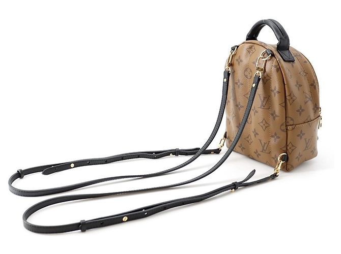 Louis Vuitton Monogram Reverse Palm Springs Backpack MINI M44872 Preto - vista 2
