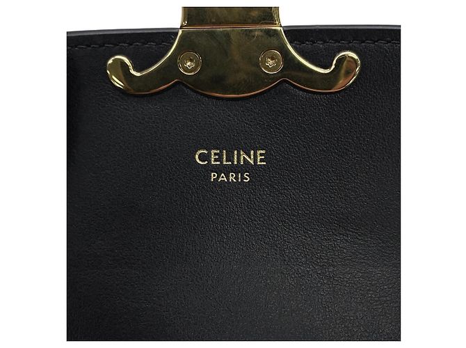 Céline Sac à épaule Celine Triomphe Mini Claude Noir - vue 15