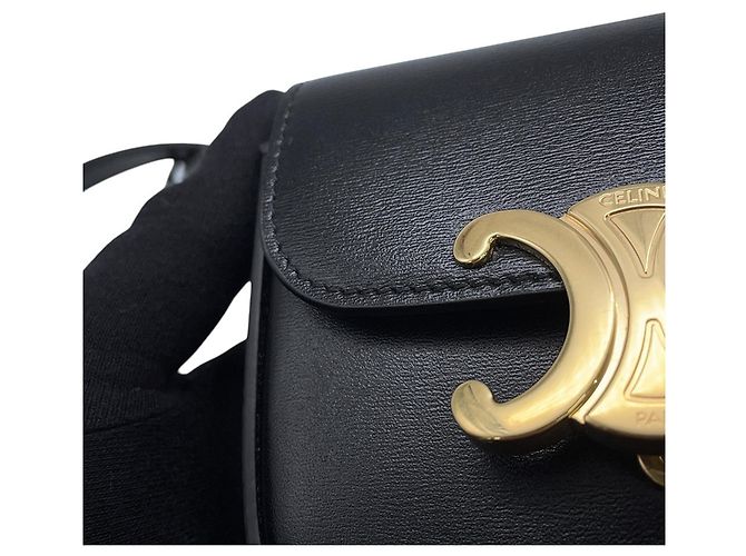 Céline Sac à épaule Celine Triomphe Mini Claude Noir - vue 7