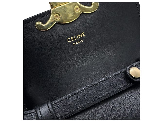 Céline Sac à épaule Celine Triomphe Mini Claude Noir - vue 9