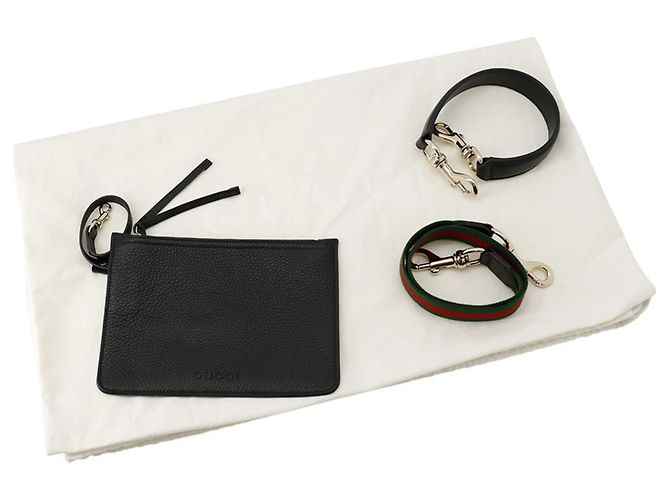 Gucci Schultertasche GUCCI B Medium Leather Schwarz - Ansicht 11