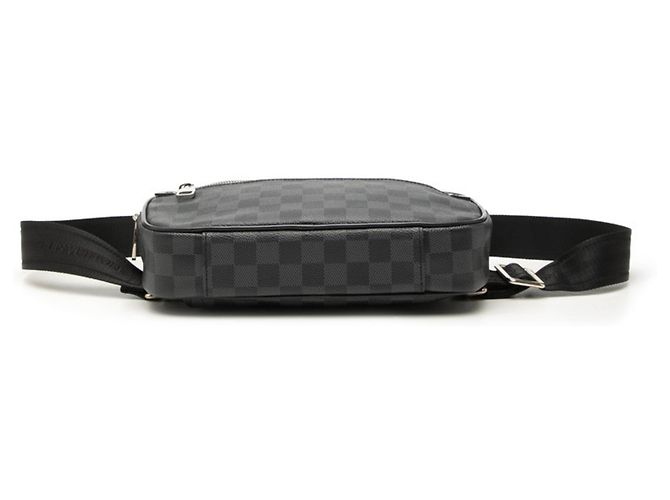 Borsa a tracolla Louis Vuitton Damier Graphite Ambler Marrone Nero - vista 3