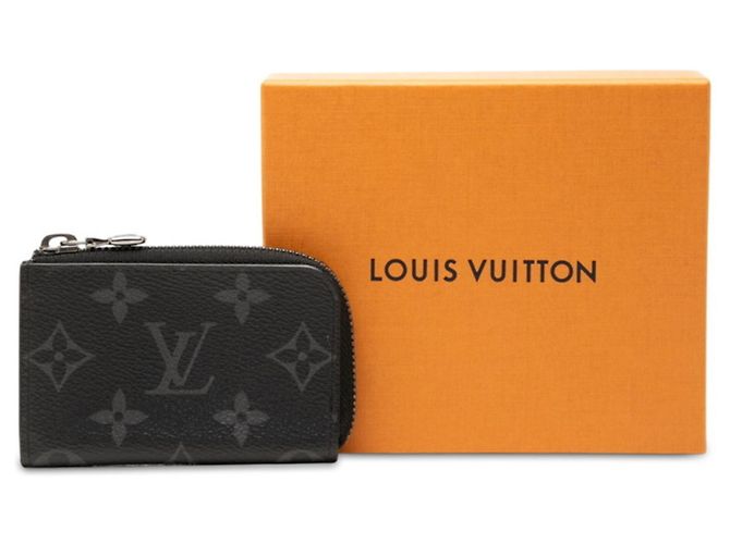 Louis Vuitton Monogram Eclipse Coin Purse Black - view 7