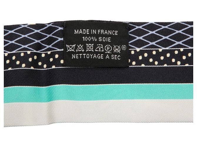 Hermès Foulard Hermes Twilly Grand Théâtre Nouveau Multicolore Blu navy - vista 5