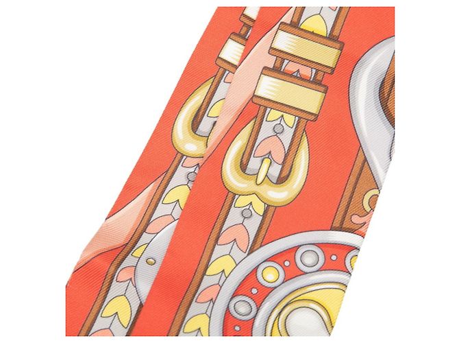 Hermès Hermes Twilly Harnais de Cur Scarf Muffler Roja Multicolor - vista 2