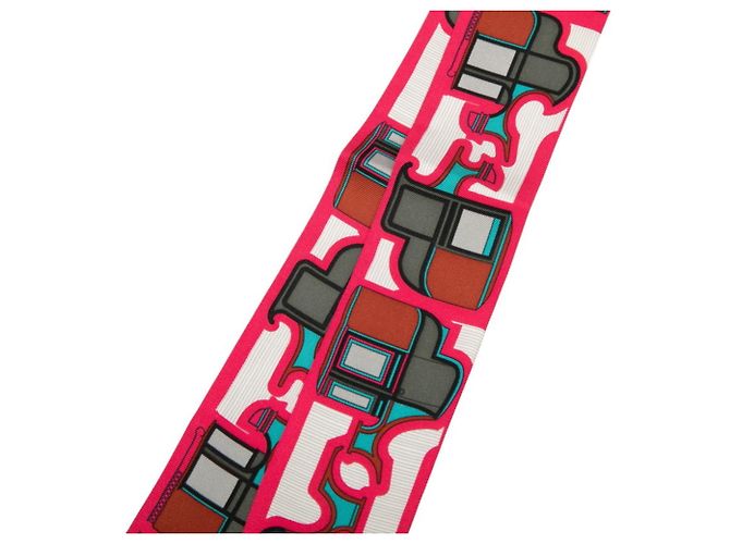 Hermès Hermes Twilly Coupe Les Coupes Scarf Rosa Multicolore - vista 2