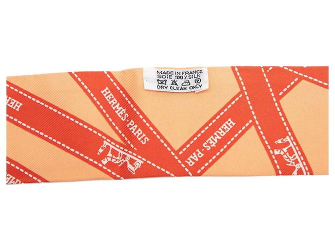Hermès Twilly Bolduc Pañuelo Cinta Naranja - vista 5