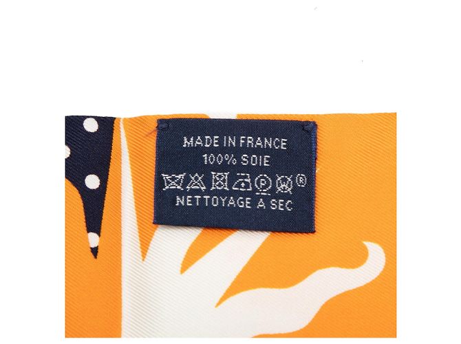 Hermès Hermes Twilly Astrology Dot Schal Orange Marineblau - Ansicht 5