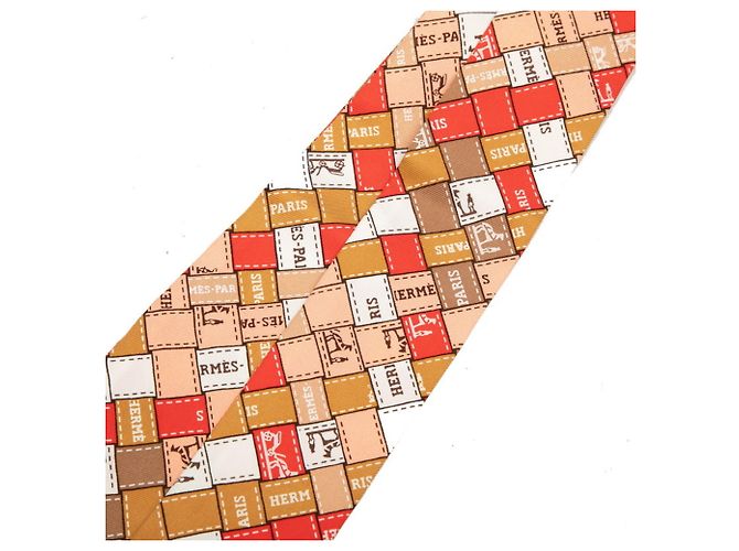 Hermès Pañuelo Twilly Bolduc Hermes Roja Multicolor - vista 2