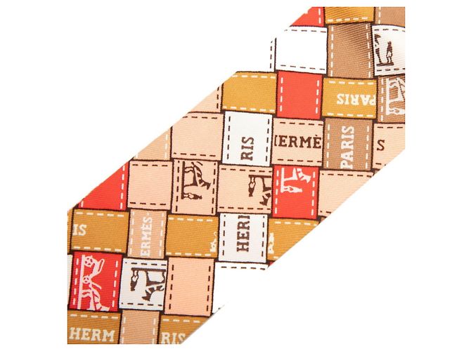 Hermès Pañuelo Twilly Bolduc Hermes Roja Multicolor - vista 3