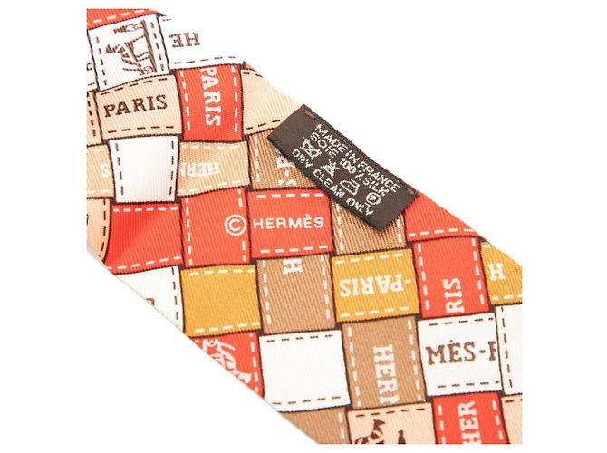 Hermès Pañuelo Twilly Bolduc Hermes Roja Multicolor - vista 4