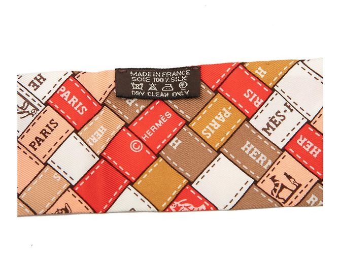 Hermès Pañuelo Twilly Bolduc Hermes Roja Multicolor - vista 5