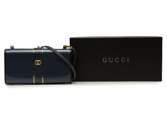 Gucci Interlocking G Crossbody Shoulder Bag Marineblau - Ansicht 6