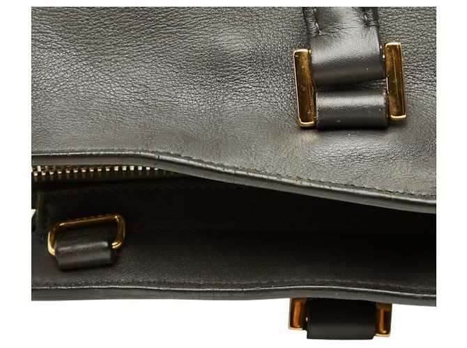 Autre Marque Borsa a mano Saint Laurent Cassandra Baby Cabas Marrone scuro - vista 10