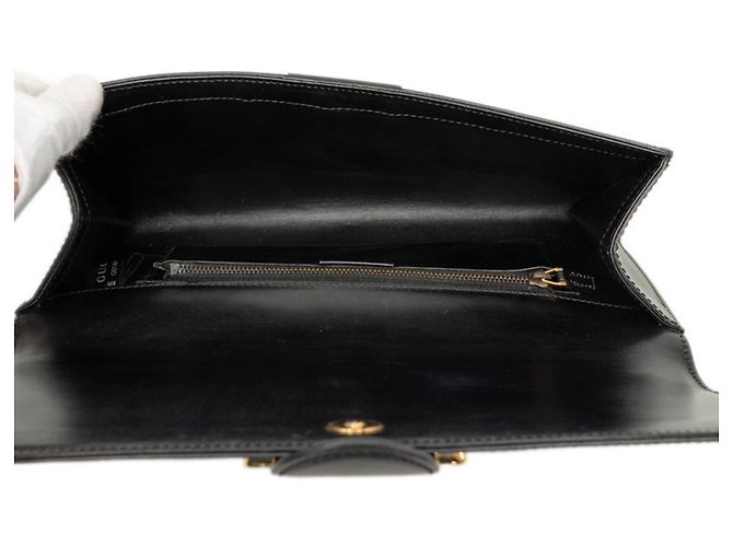 Bolsa de mão Gucci em couro preto - vista 4