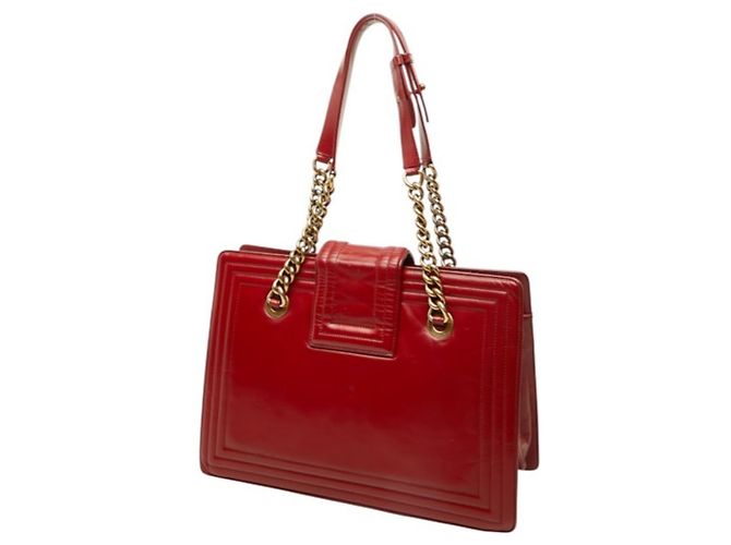 Borsa Tote Chanel Coco Mark Boy 32 con catena Rosso - vista 2