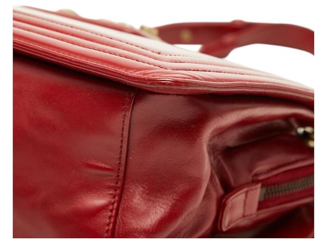 Borsa Tote Chanel Coco Mark Boy 32 con catena Rosso - vista 4