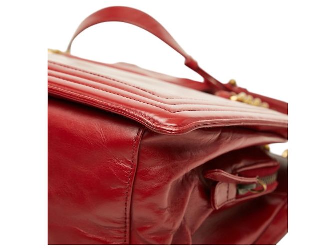 Borsa Tote Chanel Coco Mark Boy 32 con catena Rosso - vista 6