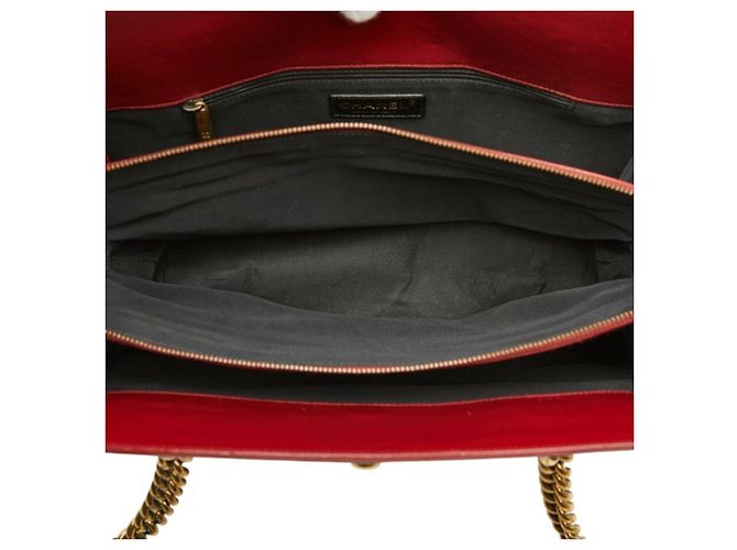 Borsa Tote Chanel Coco Mark Boy 32 con catena Rosso - vista 8