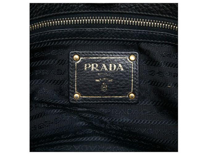 Bolso Tote Prada Negro de Nailon y Cuero - vista 10