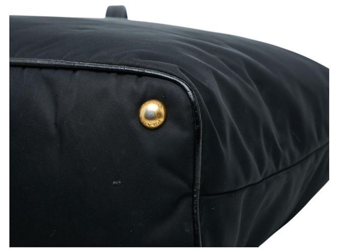 Bolso Tote Prada Negro de Nailon y Cuero - vista 6