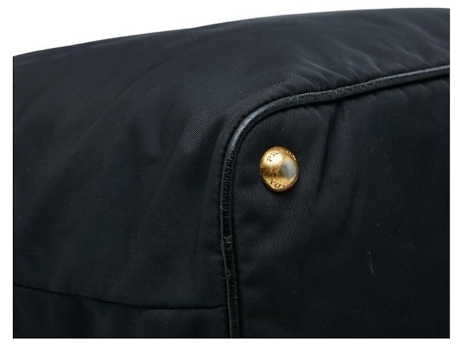 Bolso Tote Prada Negro de Nailon y Cuero - vista 7
