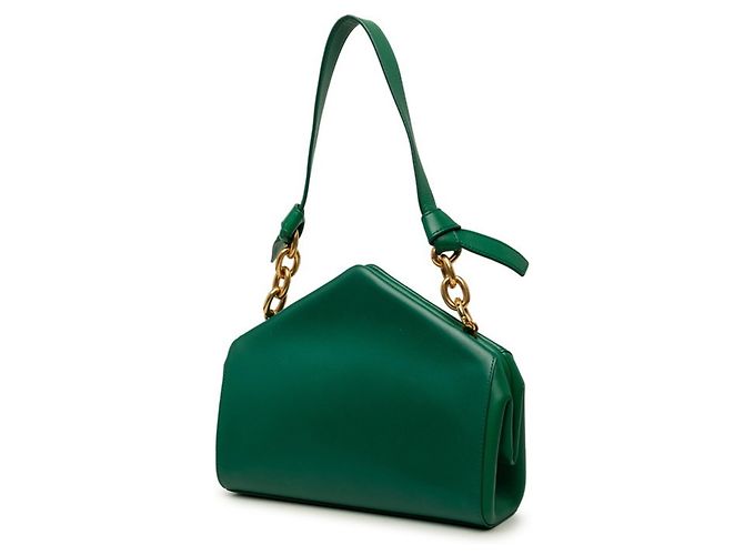 Borsa Bottega Veneta in pelle verde con catena - vista 2
