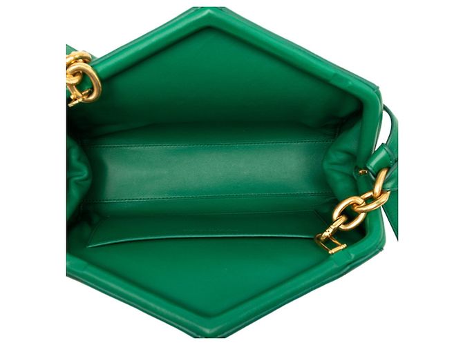 Borsa Bottega Veneta in pelle verde con catena - vista 4
