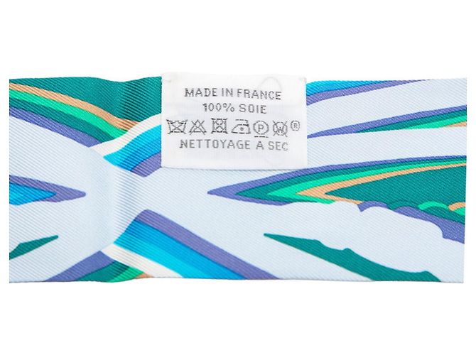 Hermès Twilly Brides de Gala Shadow Sciarpa/Foulard Blu Multicolore - vista 5