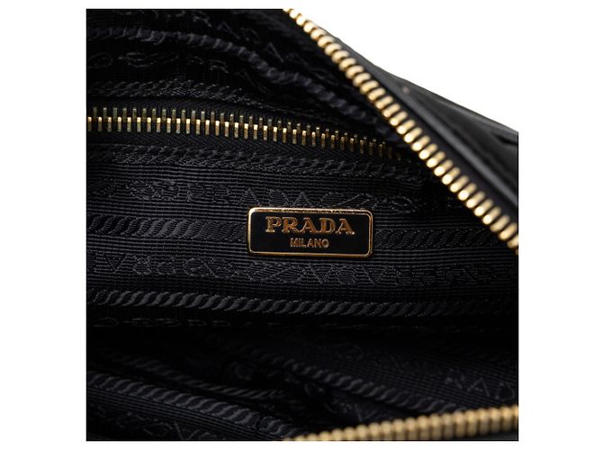 Borsa a tracolla Prada con placca logo triangolare Nero - vista 5