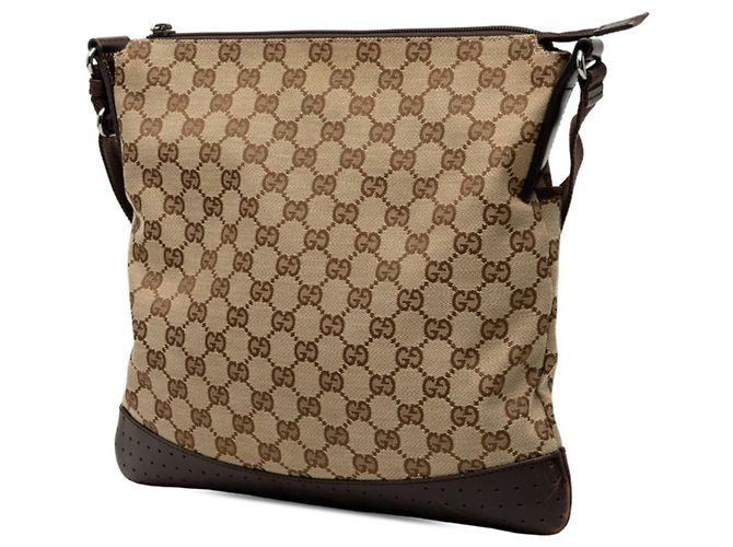 Borsa a tracolla Gucci GG Canvas Bianco Beige - vista 2