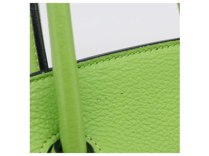 Hermès Borsa a mano HERMES Birkin 35 in pelle Taurillon Verde Argento Auth LN220SM - vista 16