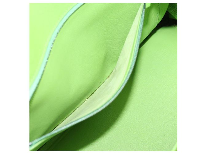 Hermès Borsa a mano HERMES Birkin 35 in pelle Taurillon Verde Argento Auth LN220SM - vista 33