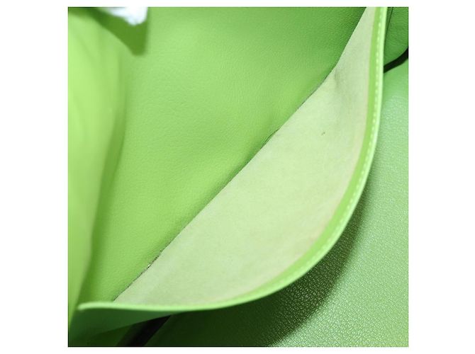 Hermès Borsa a mano HERMES Birkin 35 in pelle Taurillon Verde Argento Auth LN220SM - vista 34