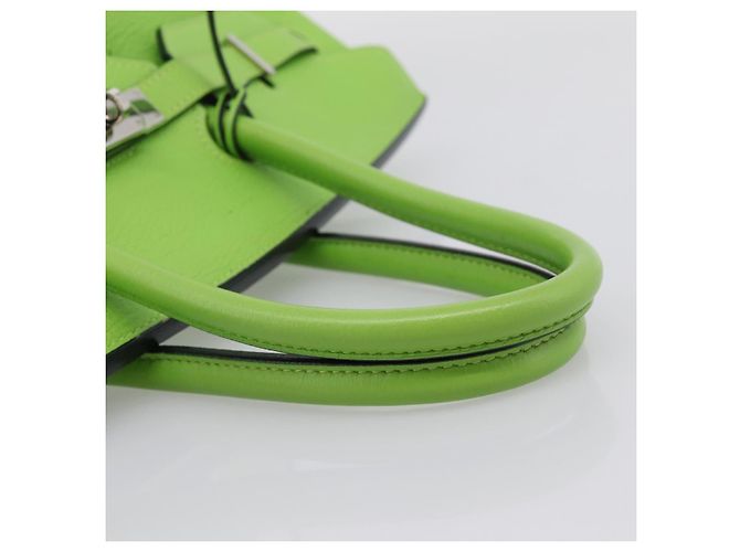 Hermès Borsa a mano HERMES Birkin 35 in pelle Taurillon Verde Argento Auth LN220SM - vista 7