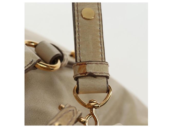Miu Miu Handtasche Vitellolux 2way Beige Gold Auth 202535M Golden - Ansicht 11