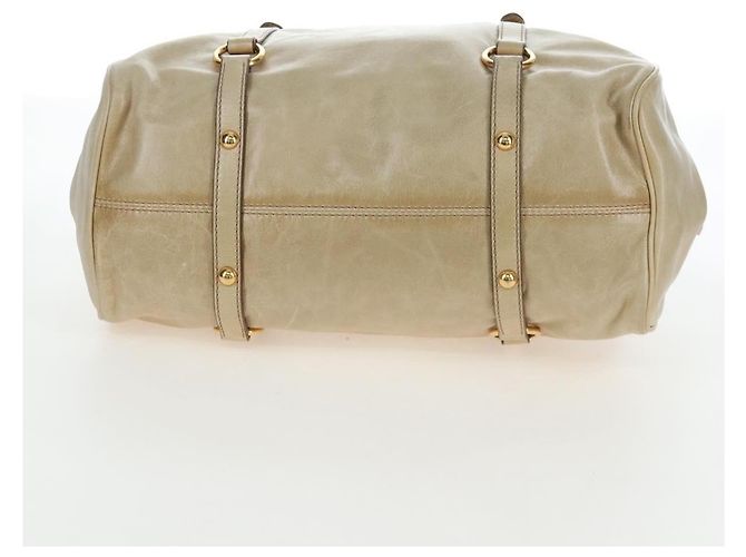 Miu Miu Handtasche Vitellolux 2way Beige Gold Auth 202535M Golden - Ansicht 12