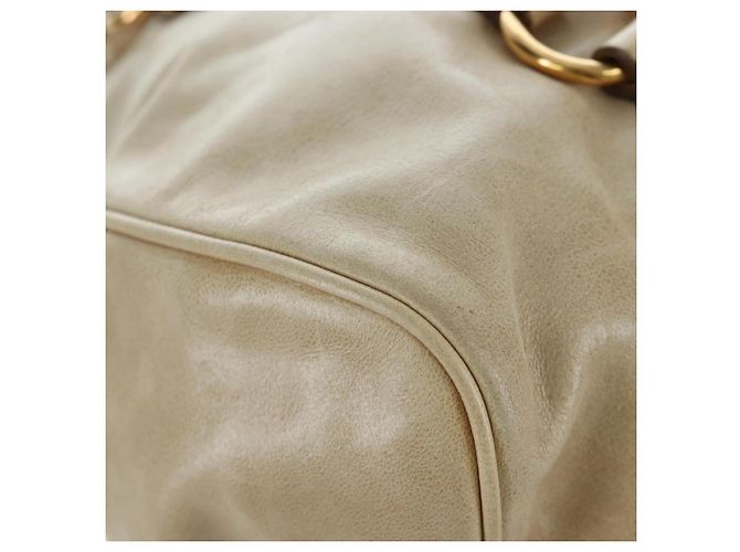 Miu Miu Handtasche Vitellolux 2way Beige Gold Auth 202535M Golden - Ansicht 15