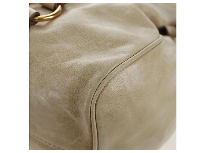 Miu Miu Handtasche Vitellolux 2way Beige Gold Auth 202535M Golden - Ansicht 16