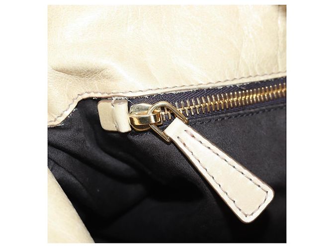 Miu Miu Handtasche Vitellolux 2way Beige Gold Auth 202535M Golden - Ansicht 23