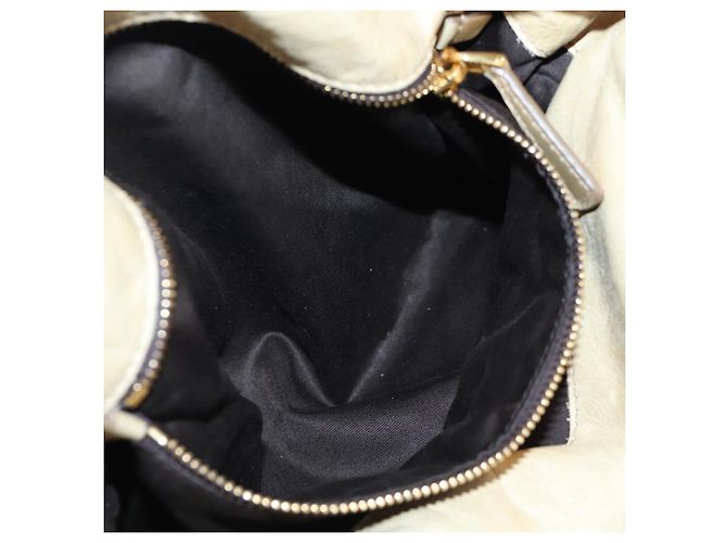 Miu Miu Handtasche Vitellolux 2way Beige Gold Auth 202535M Golden - Ansicht 24