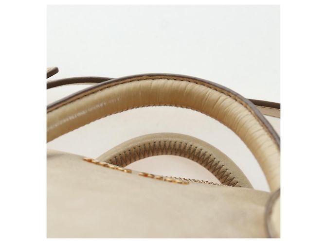 Miu Miu Handtasche Vitellolux 2way Beige Gold Auth 202535M Golden - Ansicht 8