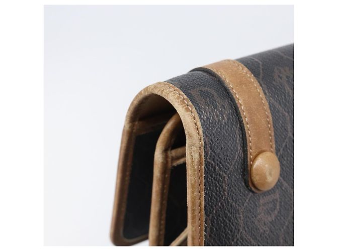 Christian Dior Honeycomb Canvas Schultertasche PVC Schwarz Gold Auth ep15874 Golden - Ansicht 16