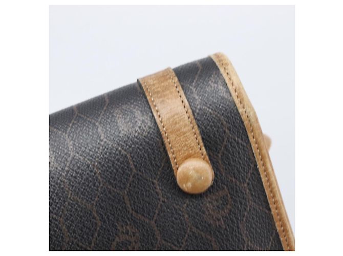 Christian Dior Honeycomb Canvas Schultertasche PVC Schwarz Gold Auth ep15874 Golden - Ansicht 17
