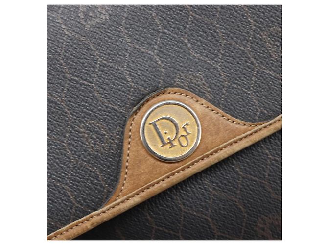 Christian Dior Honeycomb Canvas Schultertasche PVC Schwarz Gold Auth ep15874 Golden - Ansicht 19
